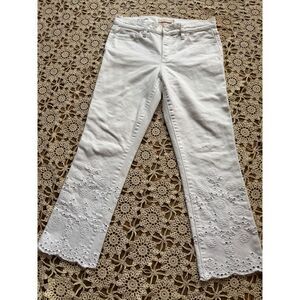 Tory‎ Burch Embroidered Eyelet Jean Sz 26